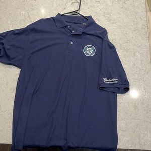 Seattle Mariners Polo w/ Budweiser on the sleeve